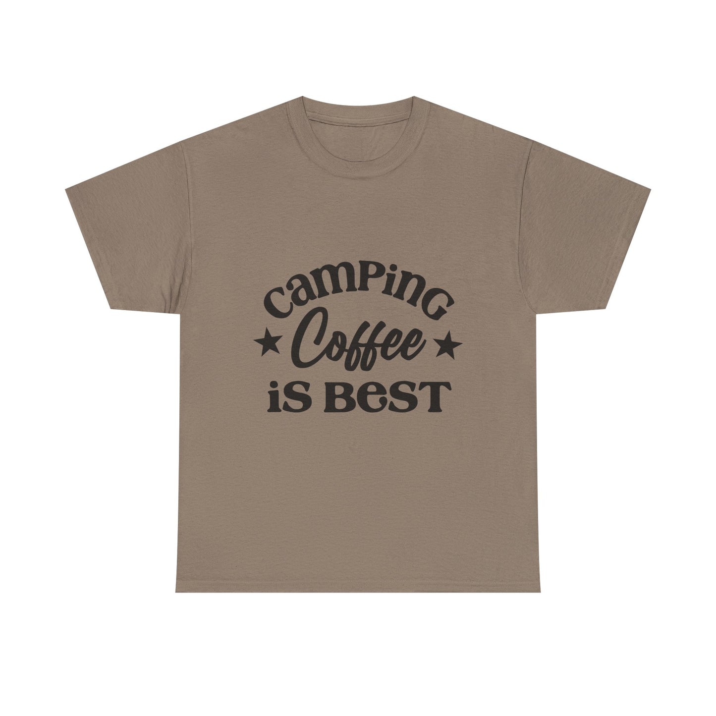 Camping Coffee Unisex Heavy Cotton Camping Tee - Perfect for Outdoor Enthusiasts