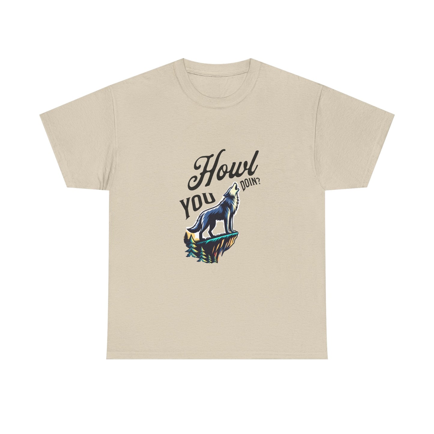 Howl You Doin'? Fun Wolf Graphic Tee