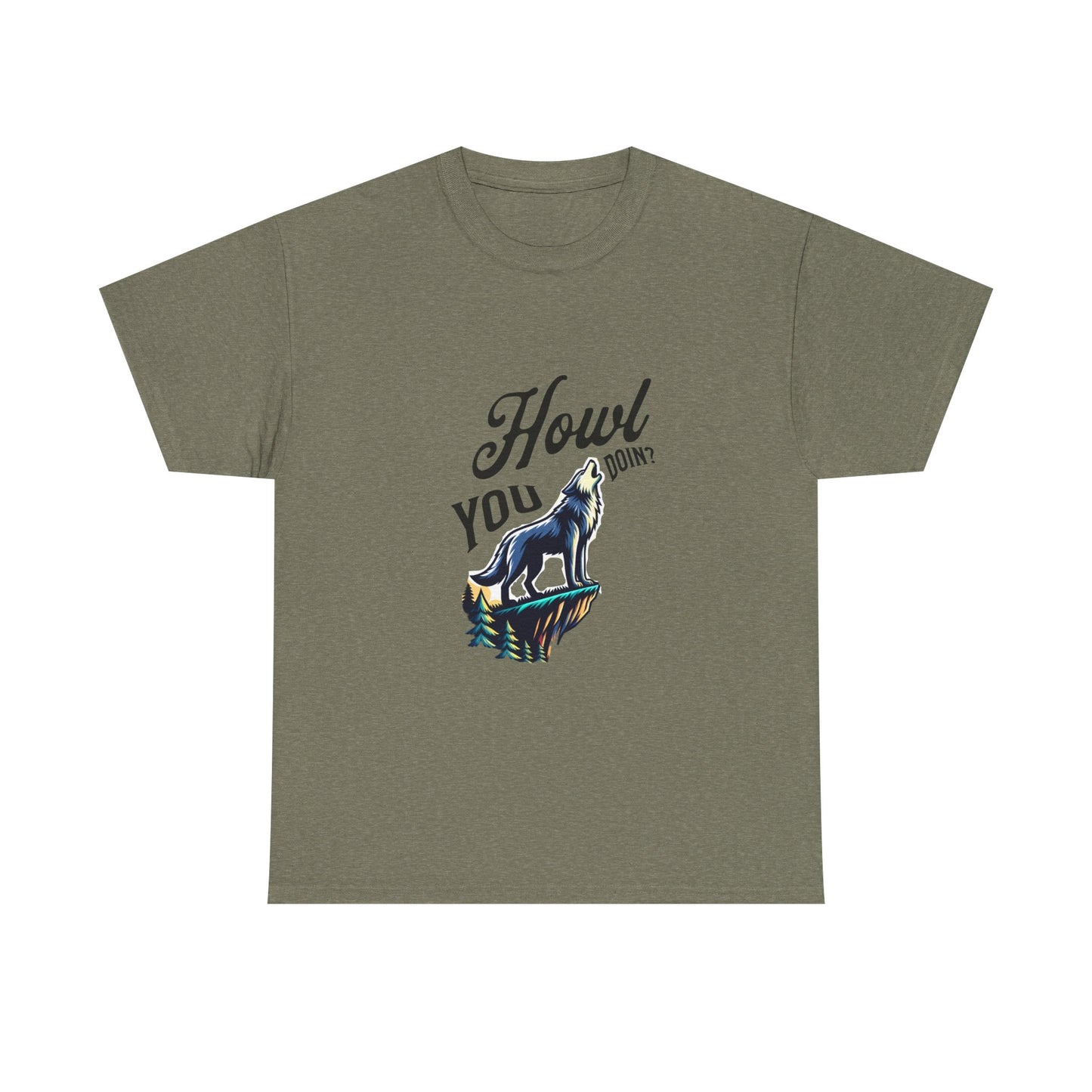 Howl You Doin'? Fun Wolf Graphic Tee