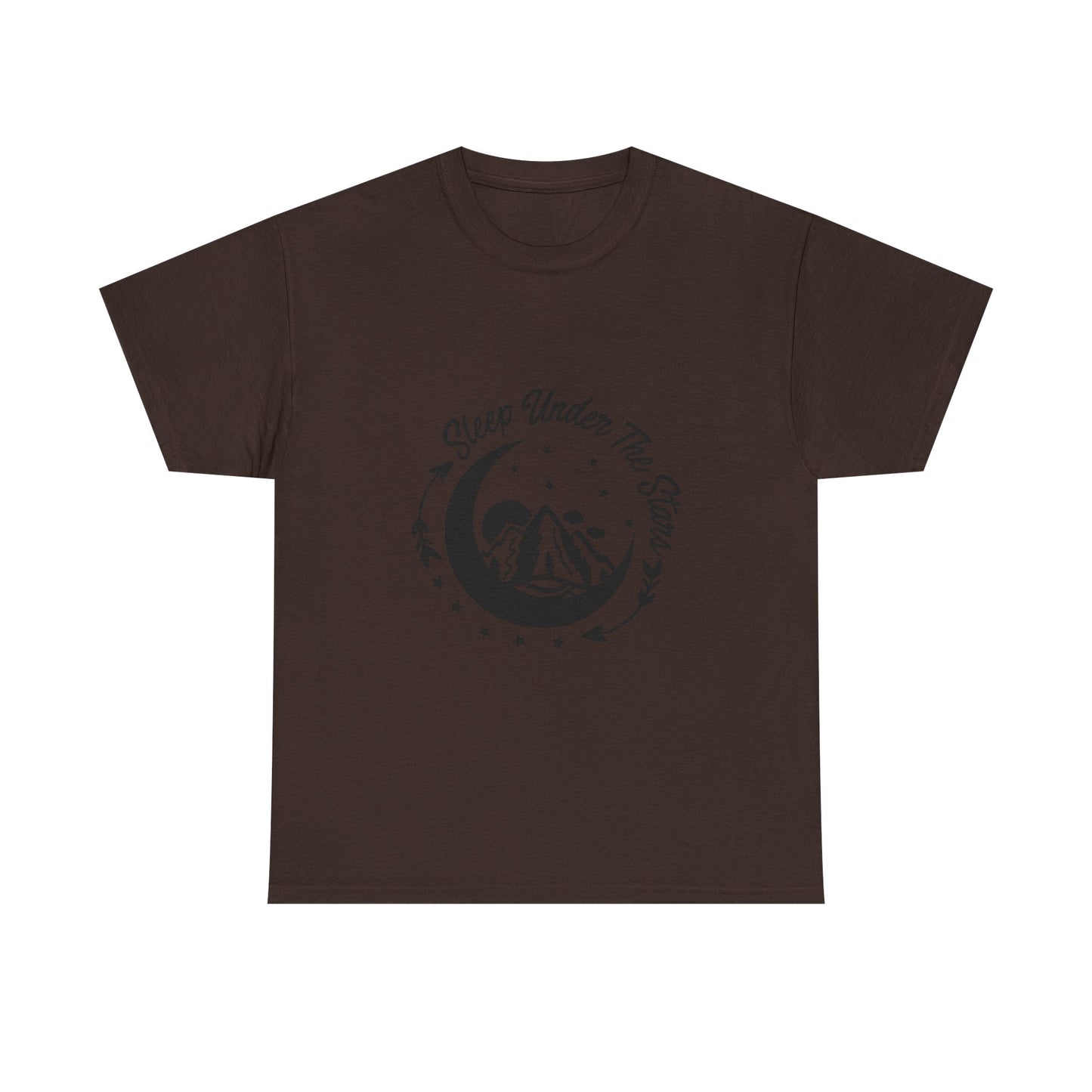 Adventure-Inspired Unisex Heavy Cotton Camping Tee - "Sleep Under The Stars"