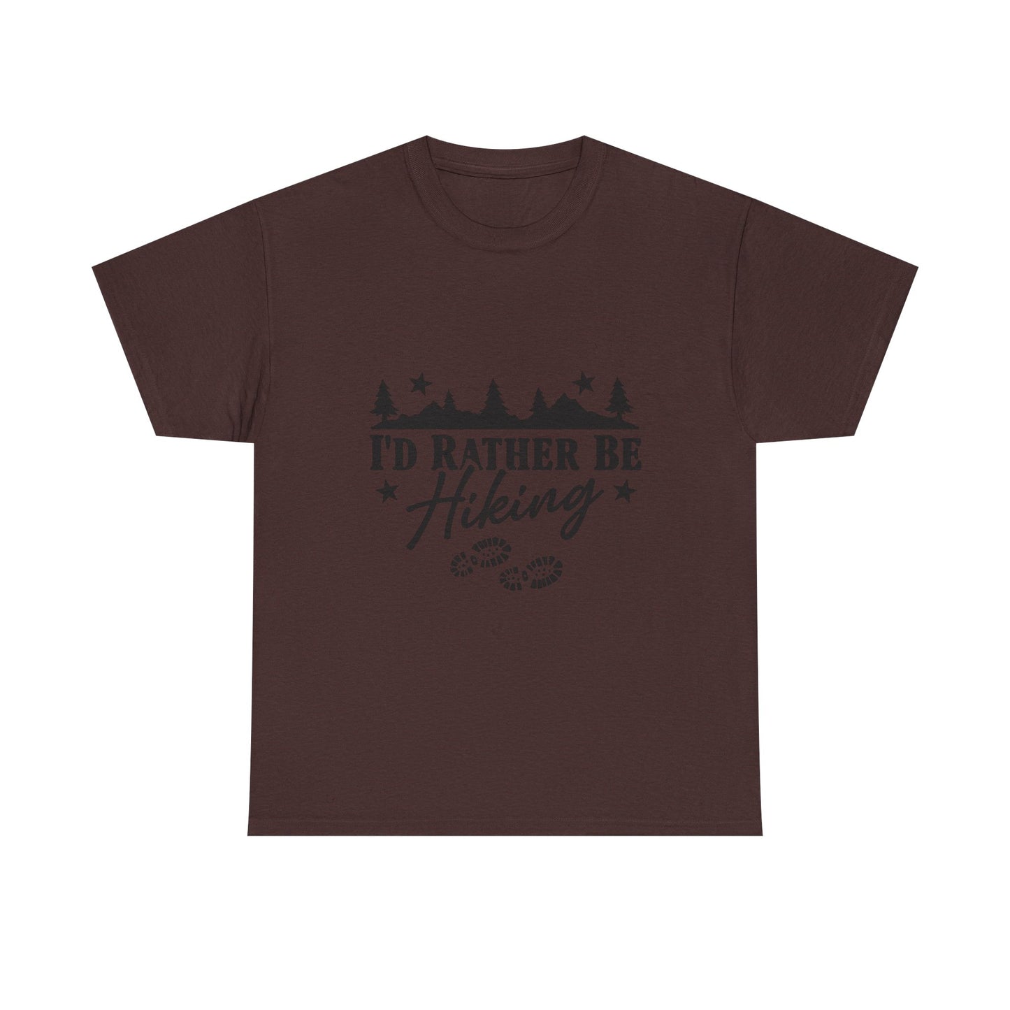 I'd Rather Be Hiking Unisex Heavy Cotton Tee - Perfect Gift for Outdoor Enthusiasts | Men's Graphic Tee | Women's Graphic Tee