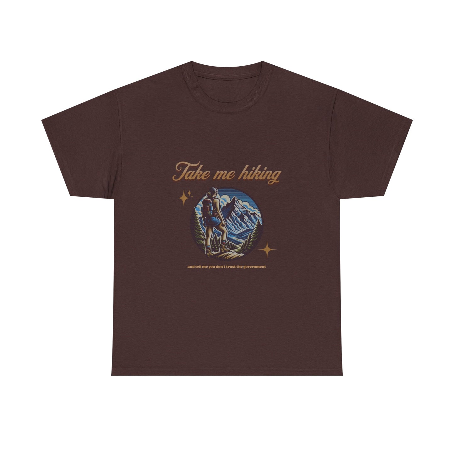 Take Me Hiking Women's Heavy Cotton Tee - Adventure Ready Outdoor Shirt