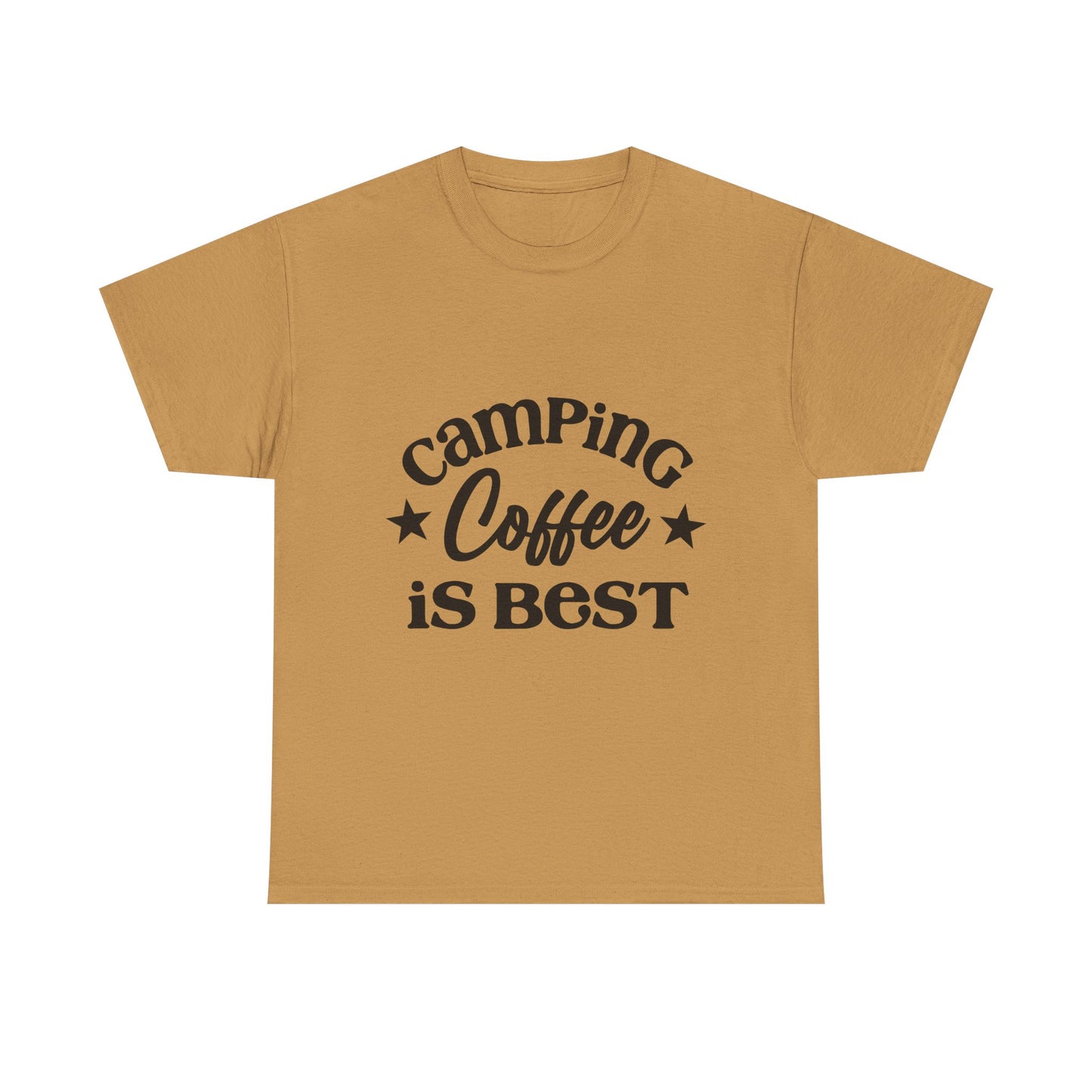 Camping Coffee Unisex Heavy Cotton Camping Tee - Perfect for Outdoor Enthusiasts