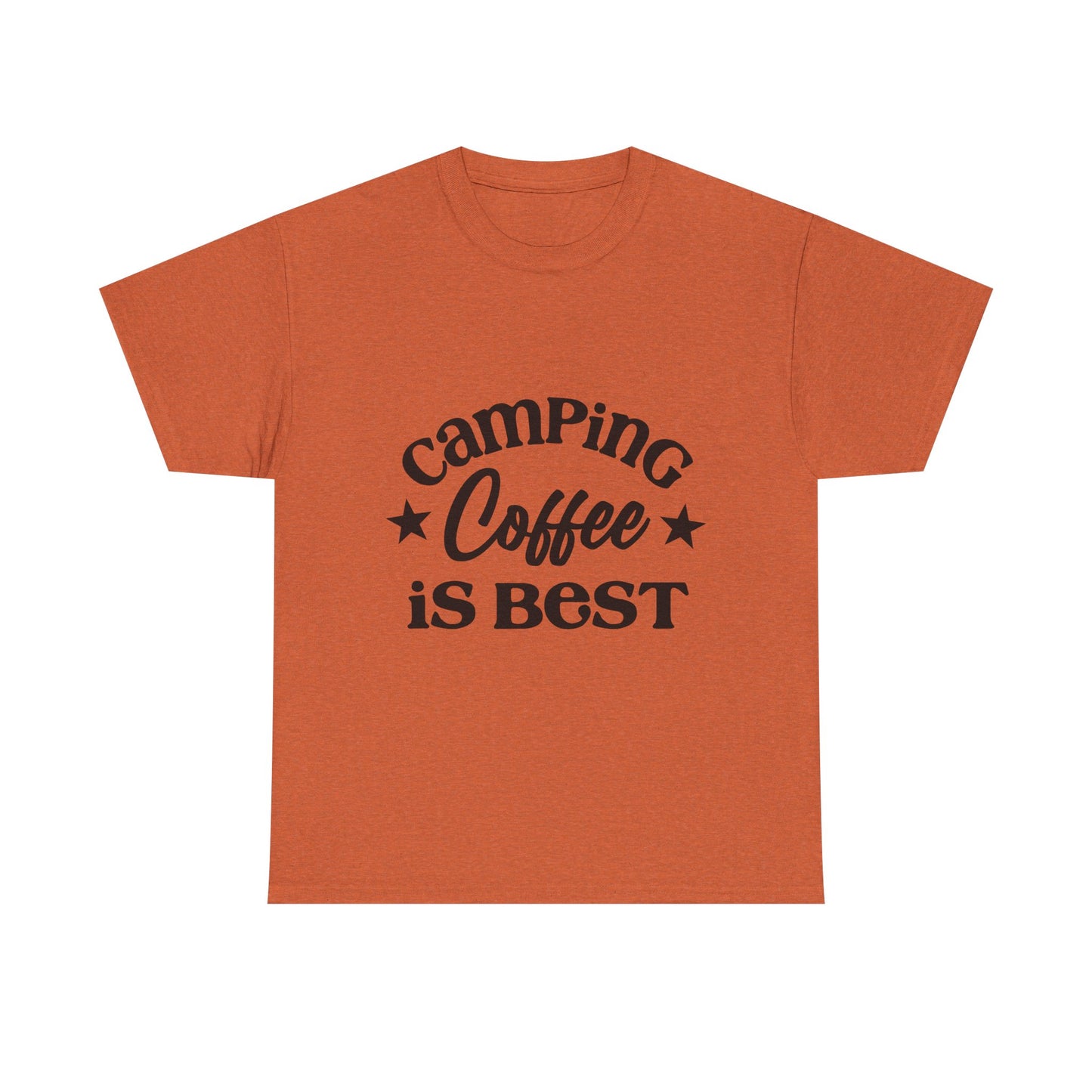 Camping Coffee Unisex Heavy Cotton Camping Tee - Perfect for Outdoor Enthusiasts