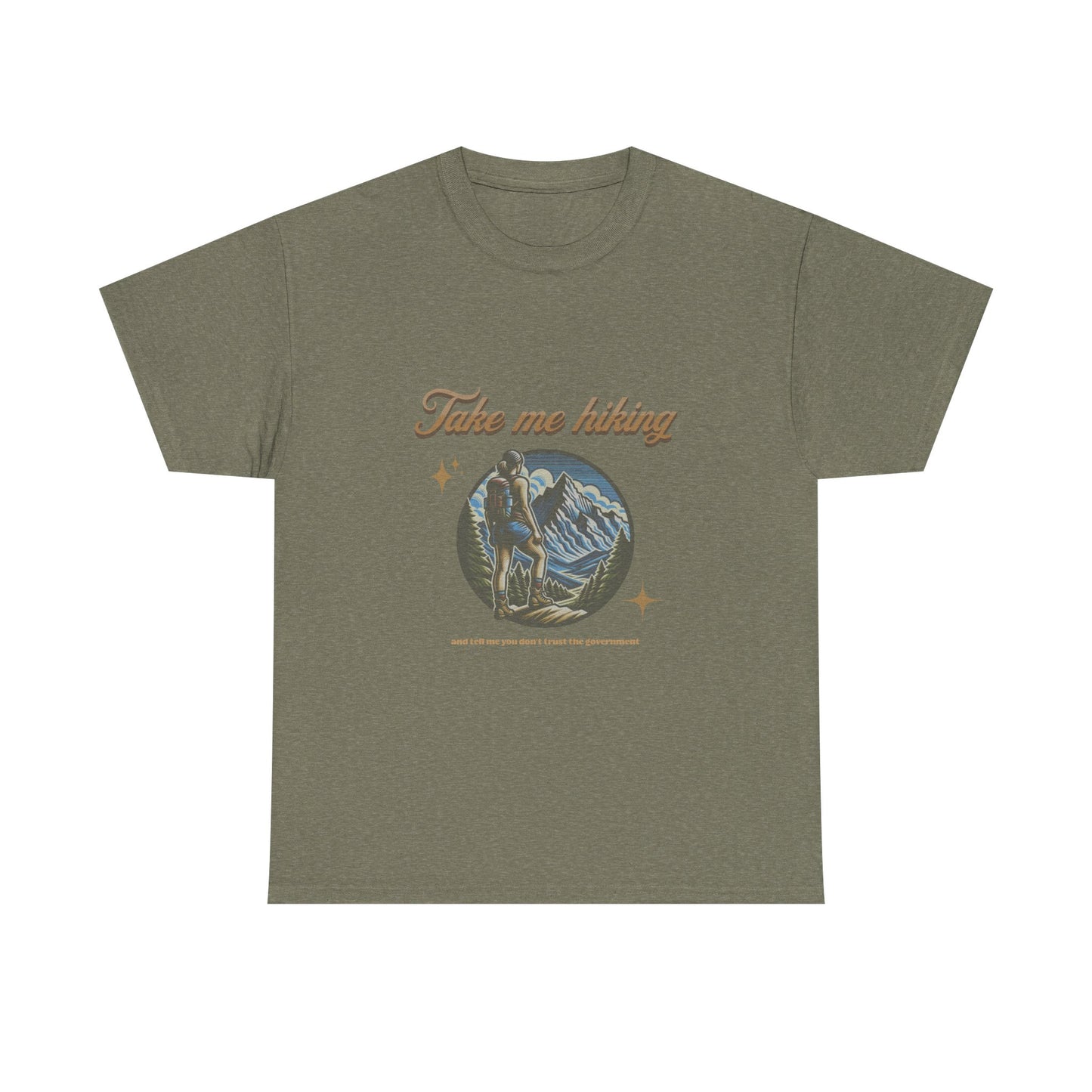 Take Me Hiking Women's Heavy Cotton Tee - Adventure Ready Outdoor Shirt