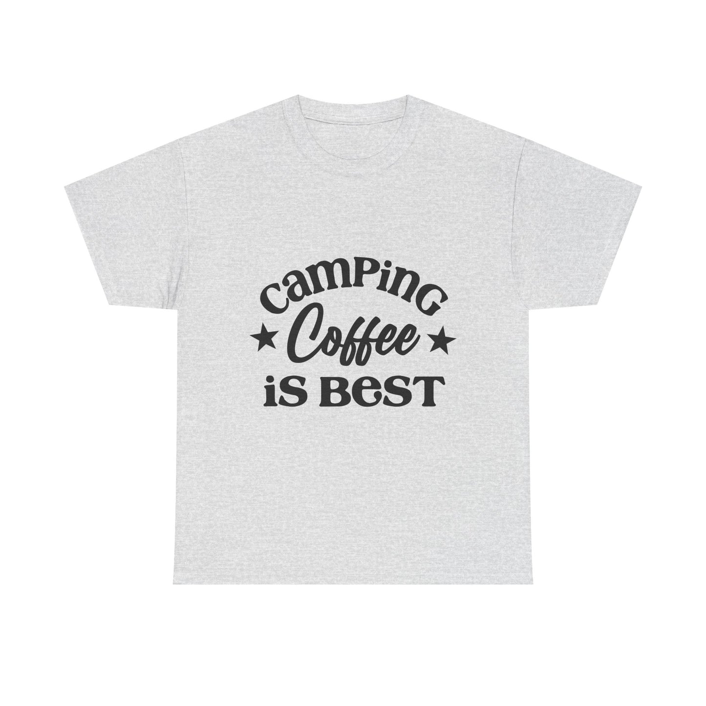 Camping Coffee Unisex Heavy Cotton Camping Tee - Perfect for Outdoor Enthusiasts