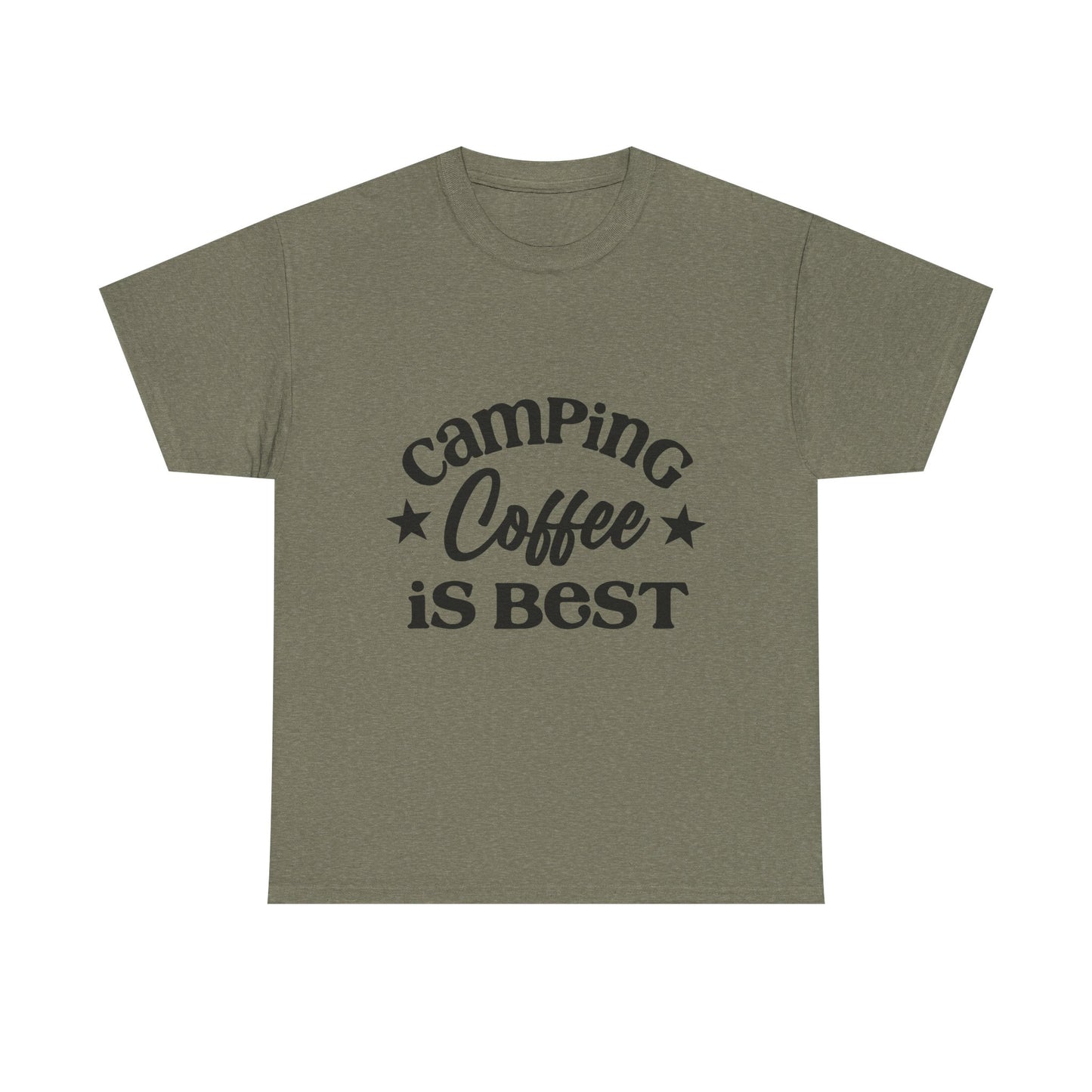 Camping Coffee Unisex Heavy Cotton Camping Tee - Perfect for Outdoor Enthusiasts