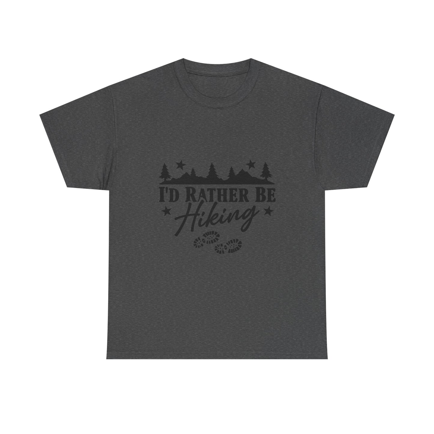 I'd Rather Be Hiking Unisex Heavy Cotton Tee - Perfect Gift for Outdoor Enthusiasts | Men's Graphic Tee | Women's Graphic Tee