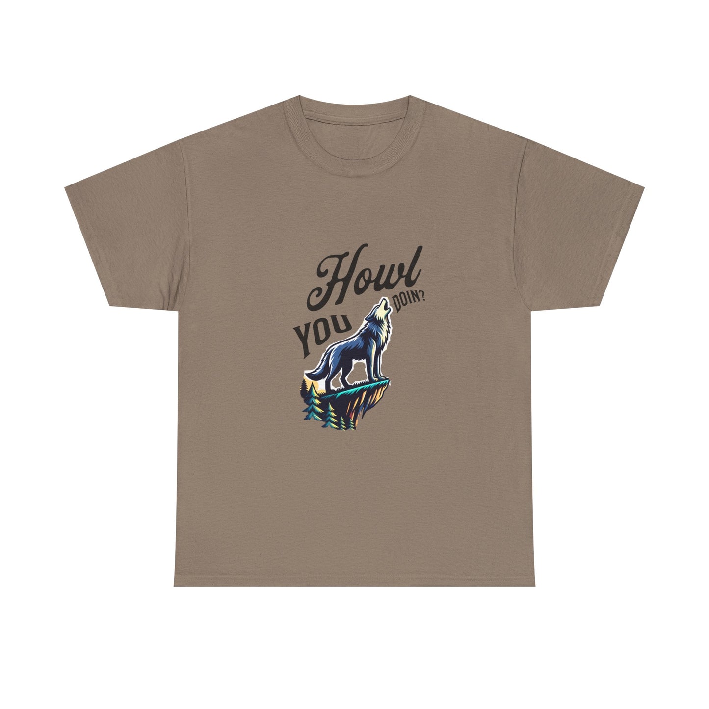 Howl You Doin'? Fun Wolf Graphic Tee