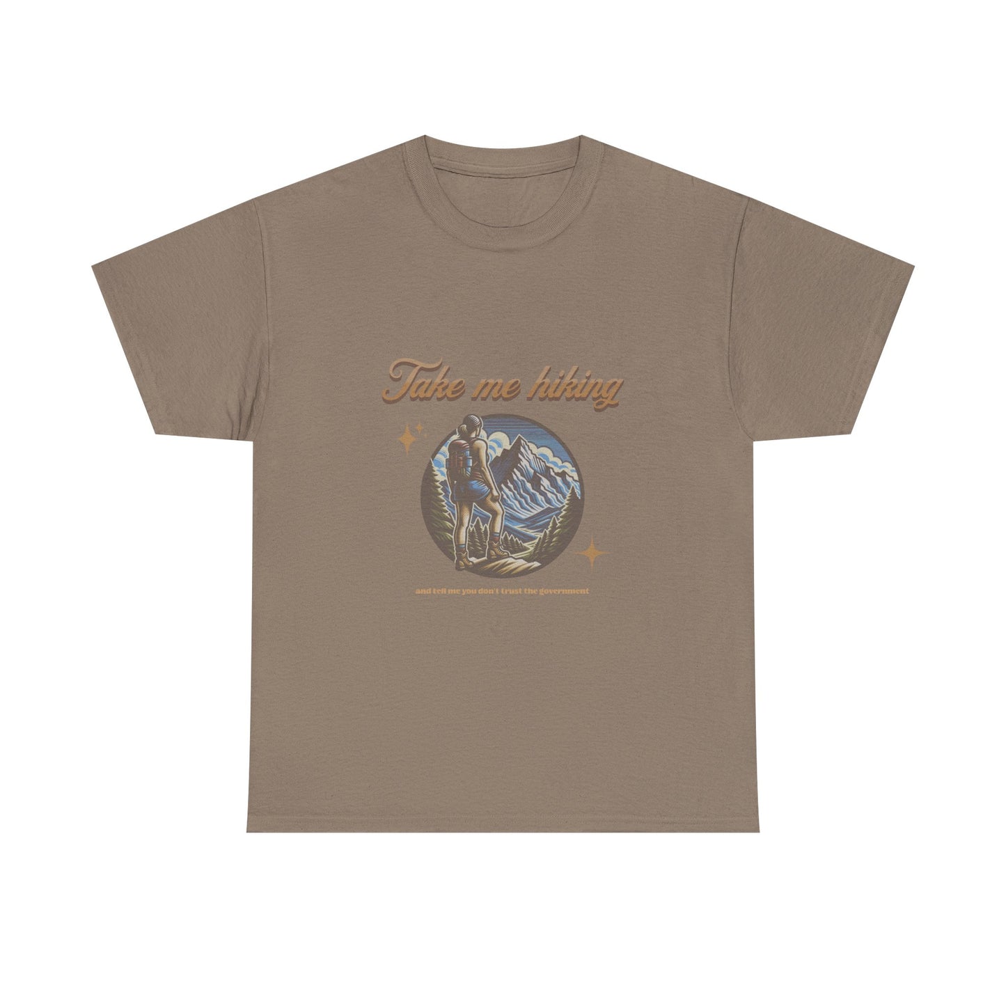 Take Me Hiking Women's Heavy Cotton Tee - Adventure Ready Outdoor Shirt