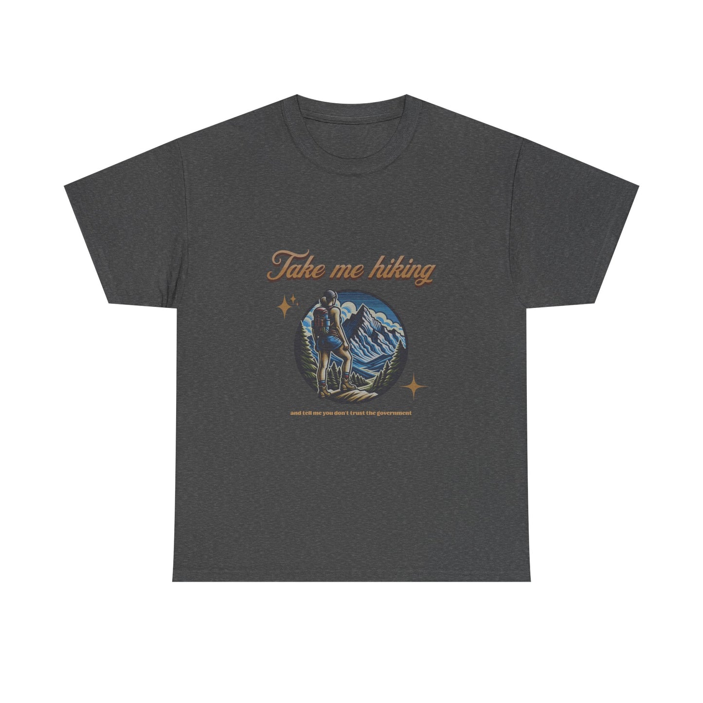 Take Me Hiking Women's Heavy Cotton Tee - Adventure Ready Outdoor Shirt