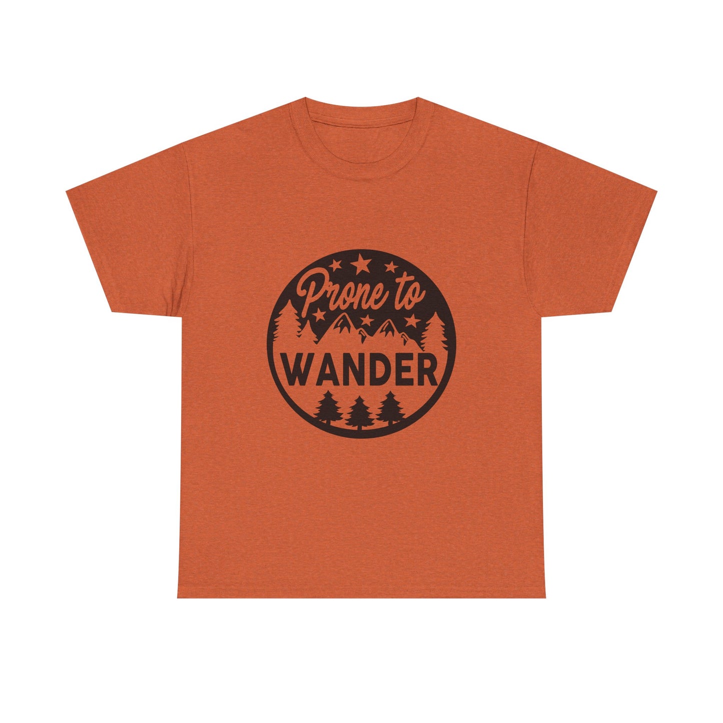 Prone to Wander Unisex Heavy Cotton Tee - Adventure & Nature Tee for Explorers