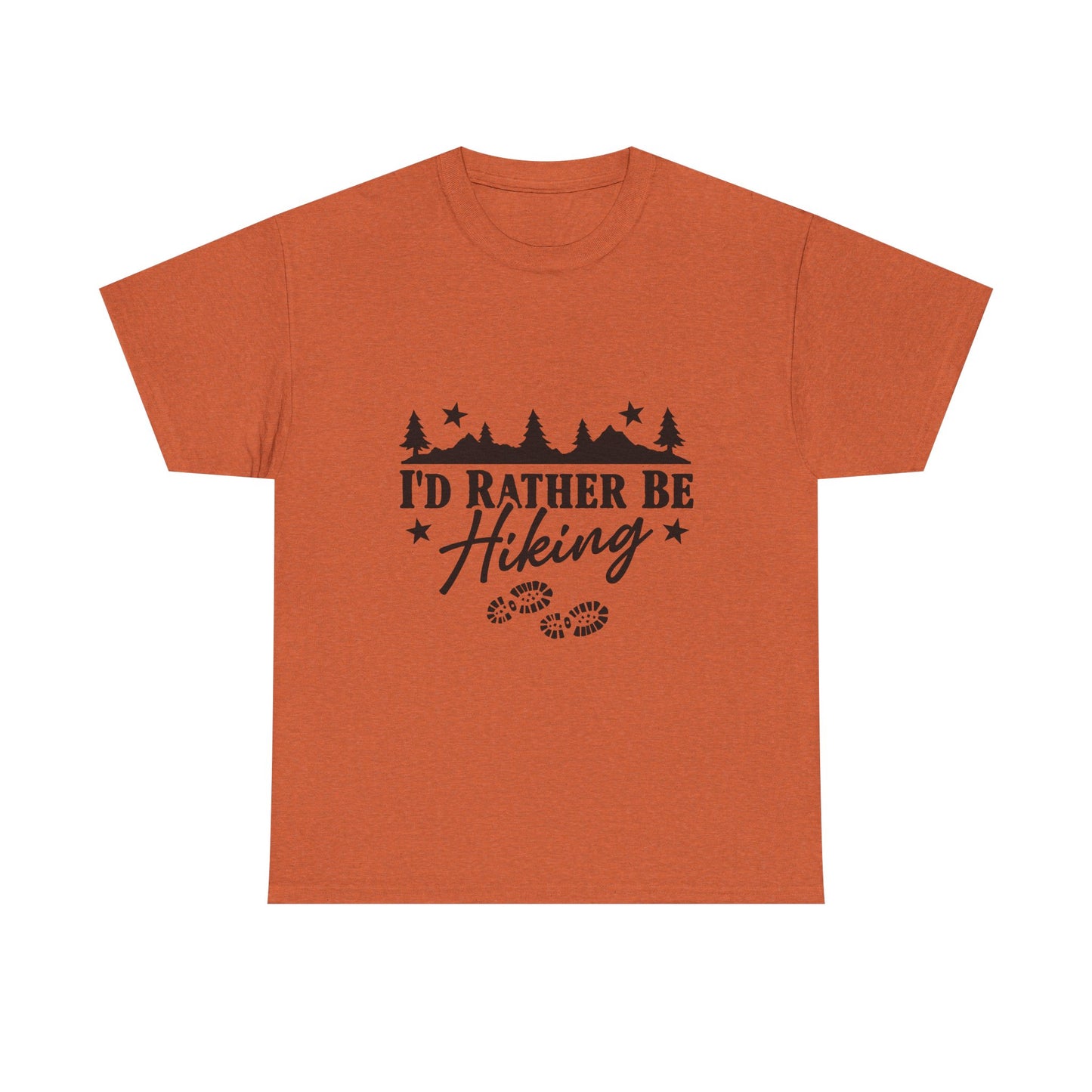 I'd Rather Be Hiking Unisex Heavy Cotton Tee - Perfect Gift for Outdoor Enthusiasts | Men's Graphic Tee | Women's Graphic Tee