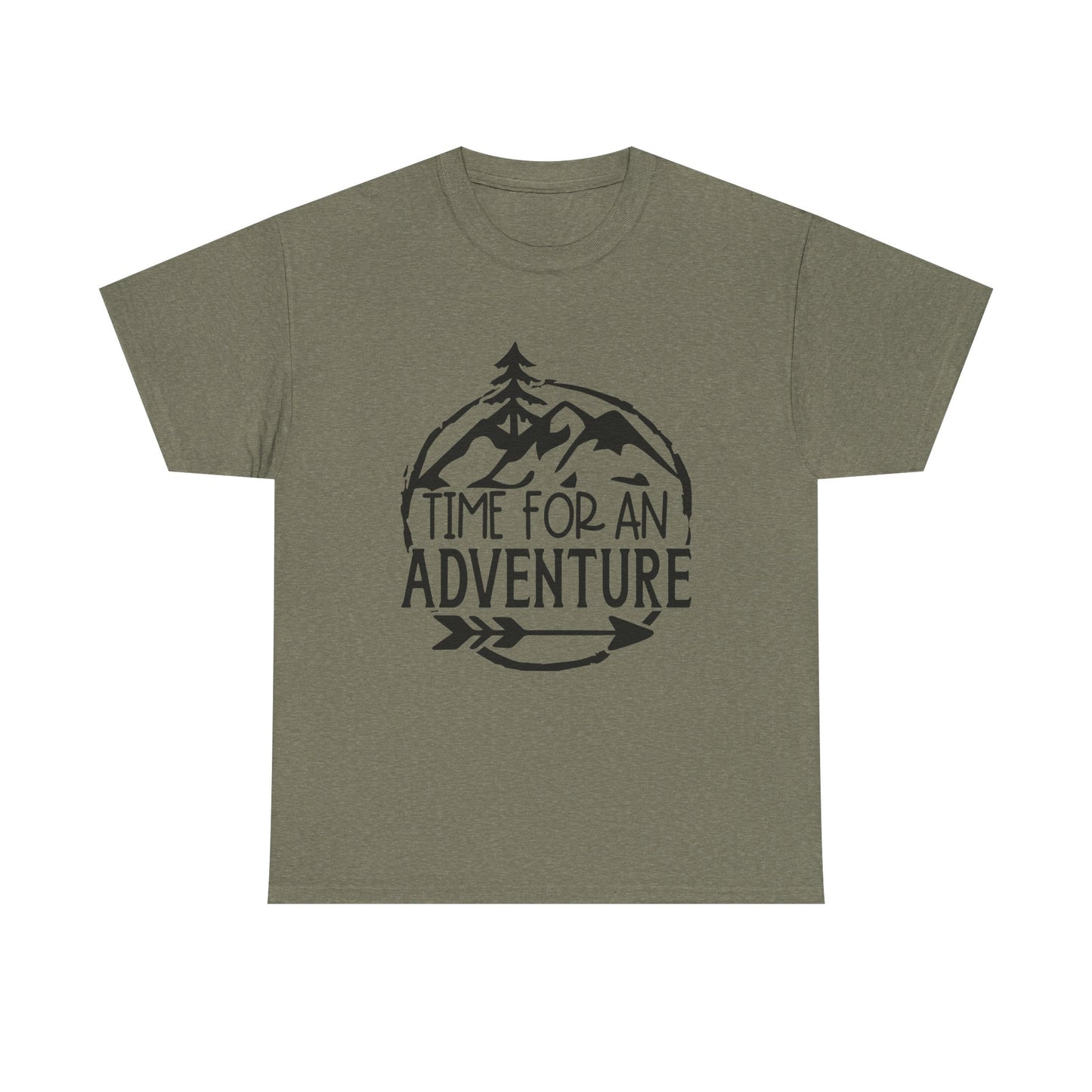 Time for an Adventure Unisex Heavy Cotton Tee - Men's Camping Tee - Women's Camping Tee