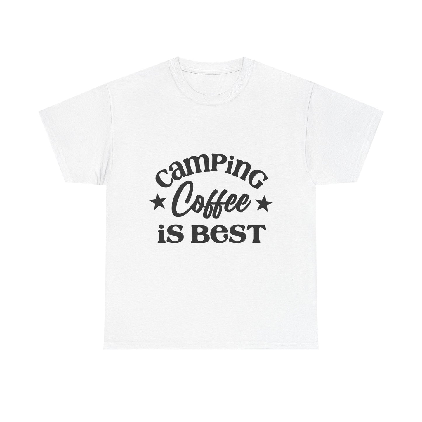 Camping Coffee Unisex Heavy Cotton Camping Tee - Perfect for Outdoor Enthusiasts