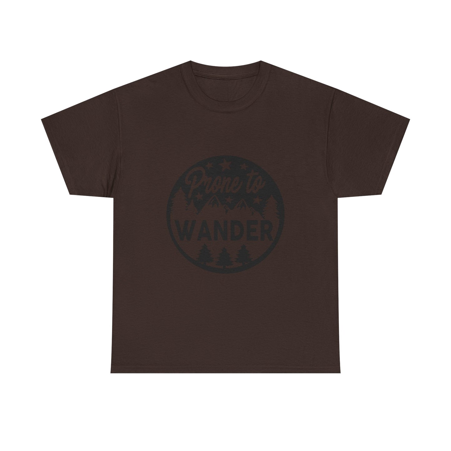 Prone to Wander Unisex Heavy Cotton Tee - Adventure & Nature Tee for Explorers