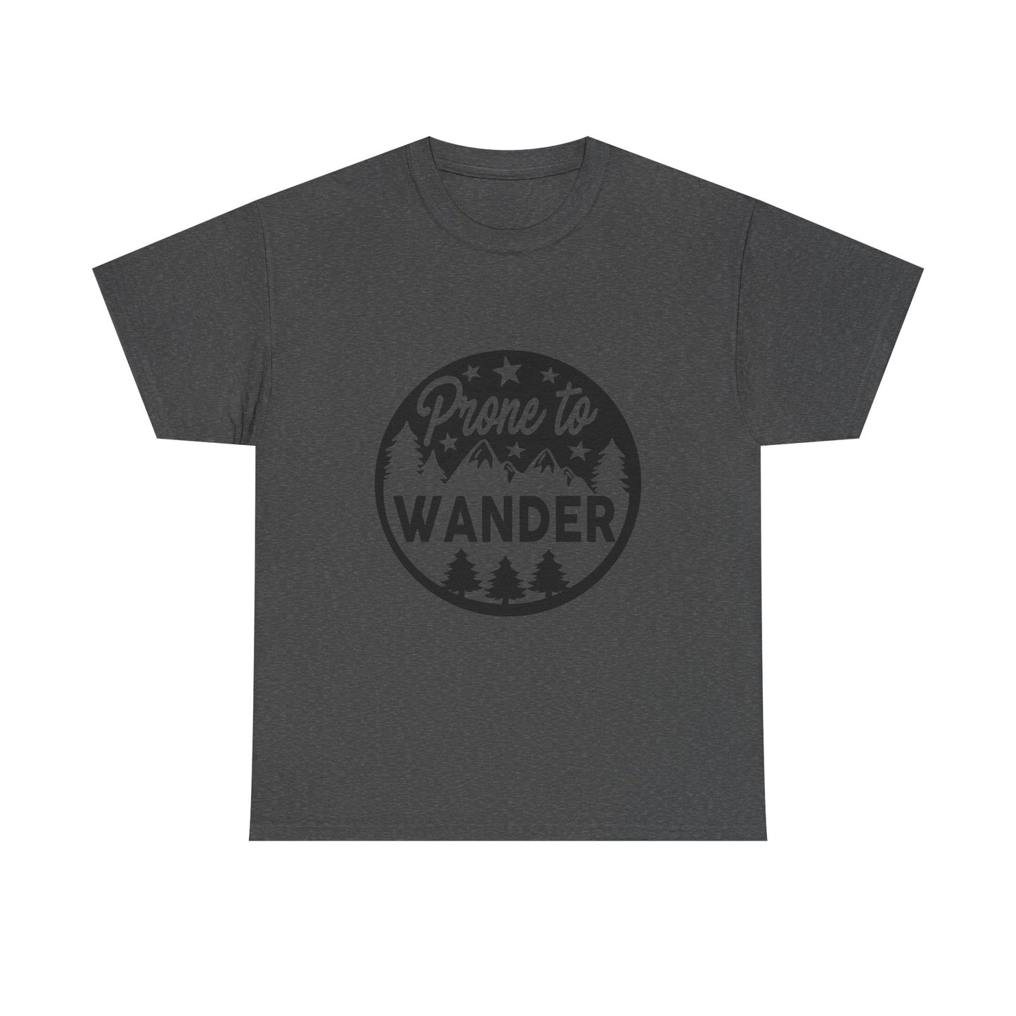 Prone to Wander Unisex Heavy Cotton Tee - Adventure & Nature Tee for Explorers
