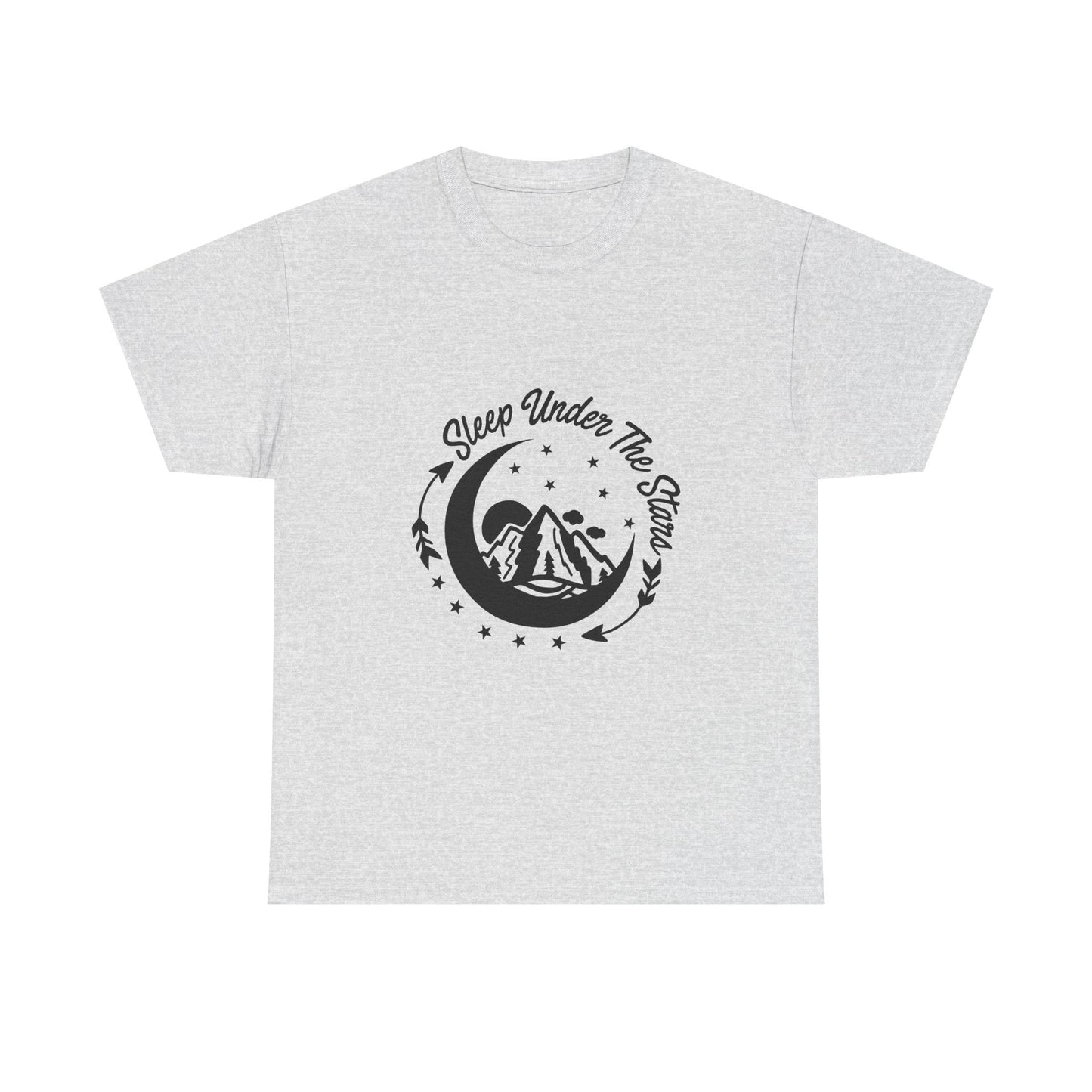 Adventure-Inspired Unisex Heavy Cotton Camping Tee - "Sleep Under The Stars"