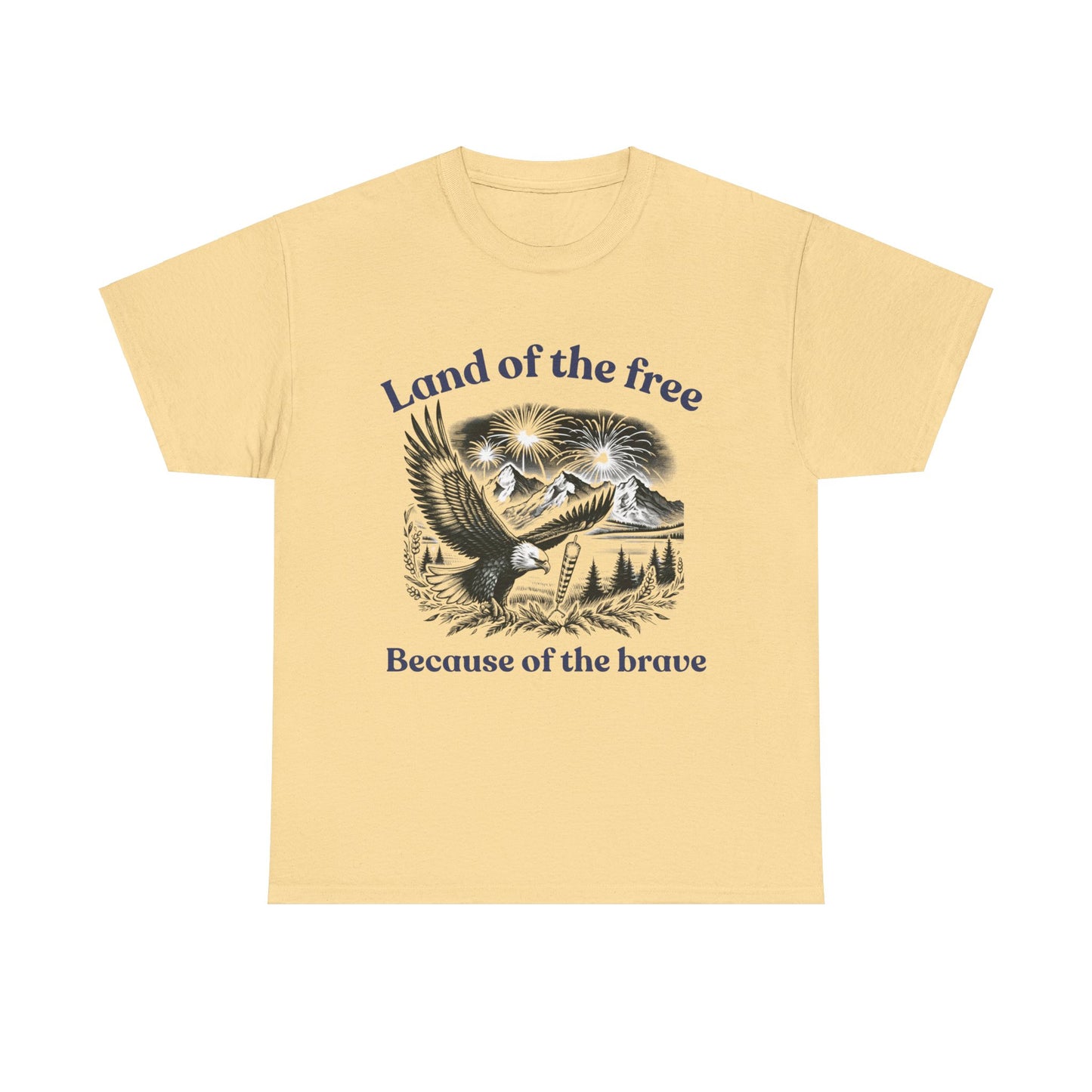 Land of the Free Because of the Brave Cotton Tee