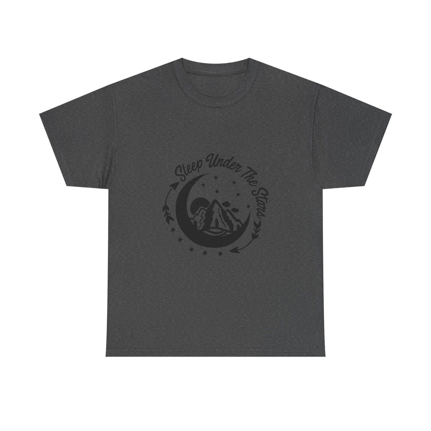 Adventure-Inspired Unisex Heavy Cotton Camping Tee - "Sleep Under The Stars"