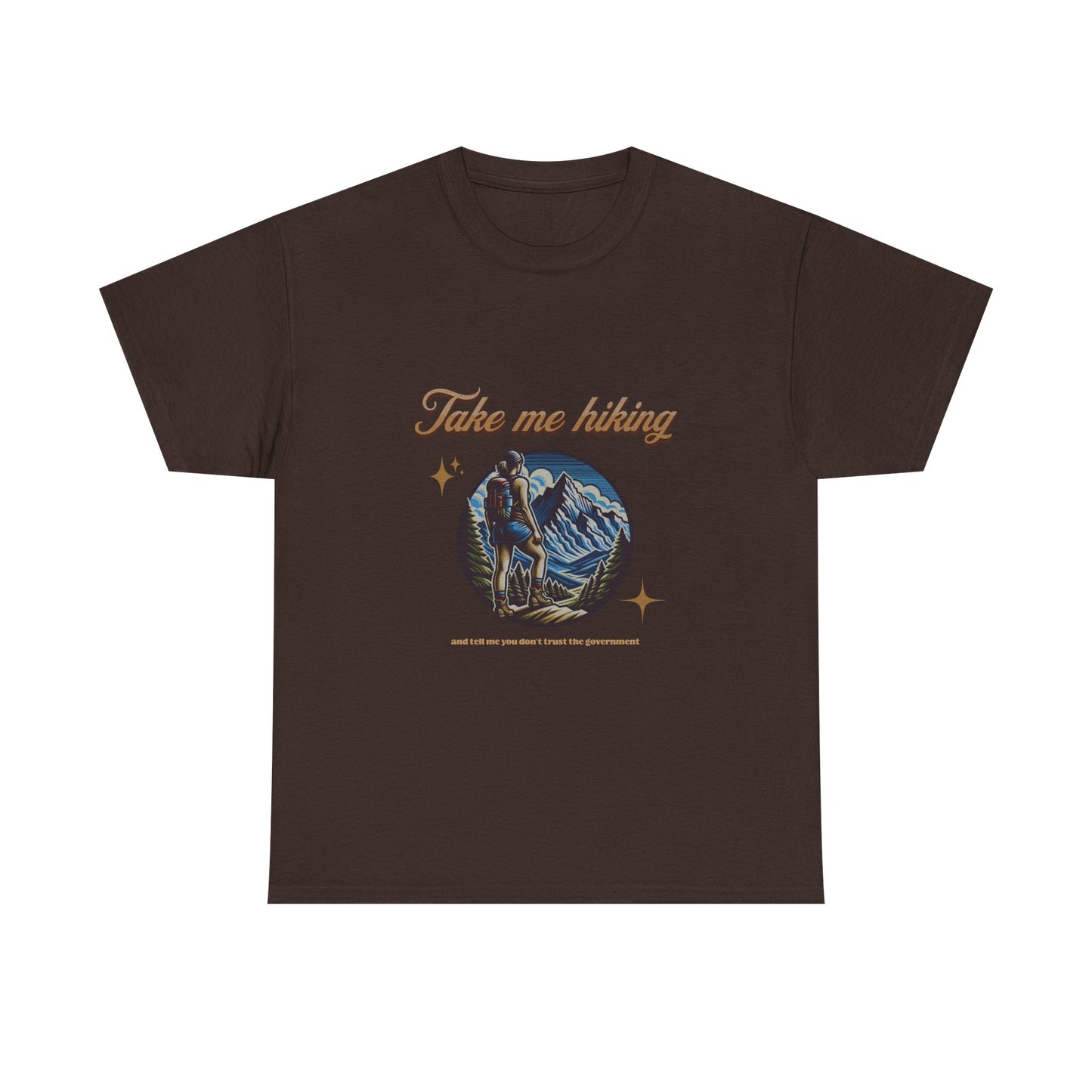 Take Me Hiking Women's Heavy Cotton Tee - Adventure Ready Outdoor Shirt