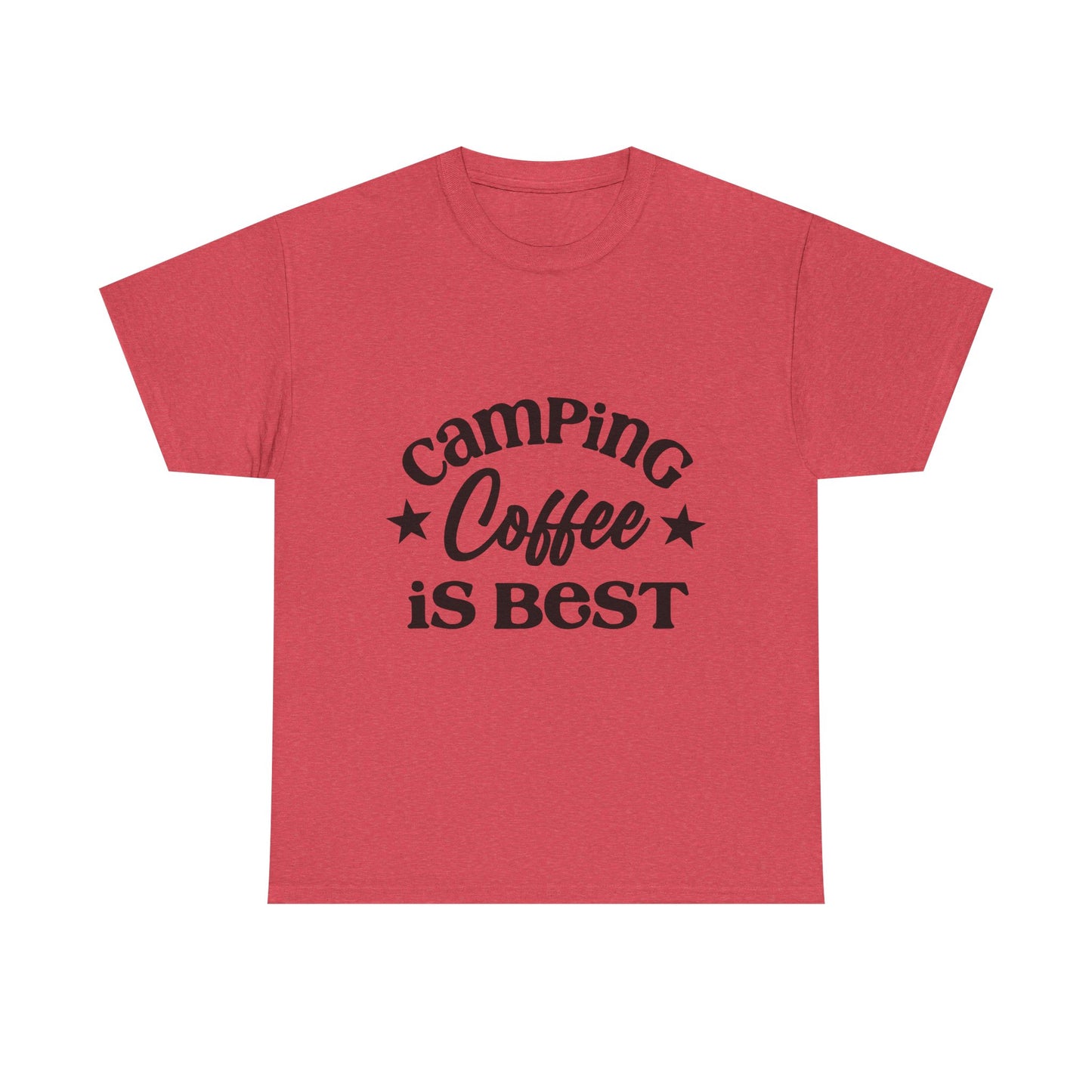 Camping Coffee Unisex Heavy Cotton Camping Tee - Perfect for Outdoor Enthusiasts