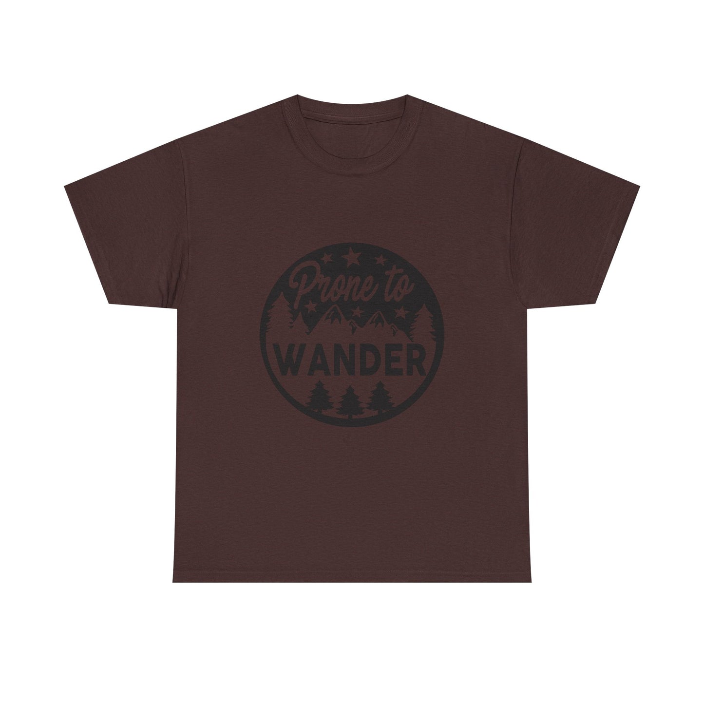 Prone to Wander Unisex Heavy Cotton Tee - Adventure & Nature Tee for Explorers