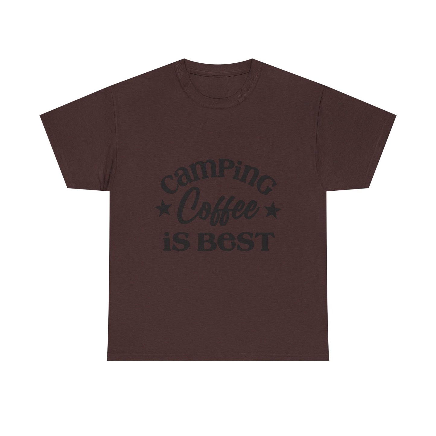 Camping Coffee Unisex Heavy Cotton Camping Tee - Perfect for Outdoor Enthusiasts