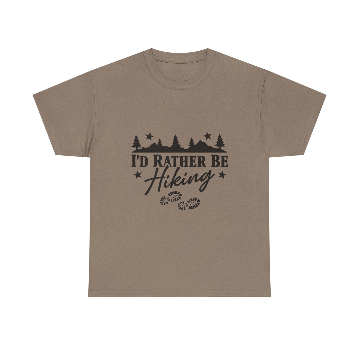 I'd Rather Be Hiking Unisex Heavy Cotton Tee - Perfect Gift for Outdoor Enthusiasts | Men's Graphic Tee | Women's Graphic Tee