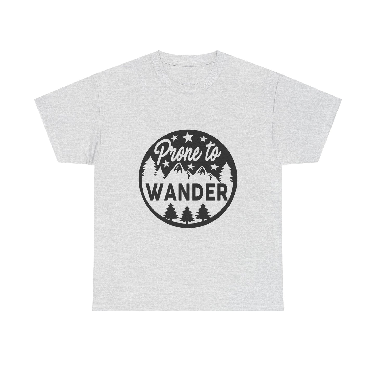Prone to Wander Unisex Heavy Cotton Tee - Adventure & Nature Tee for Explorers