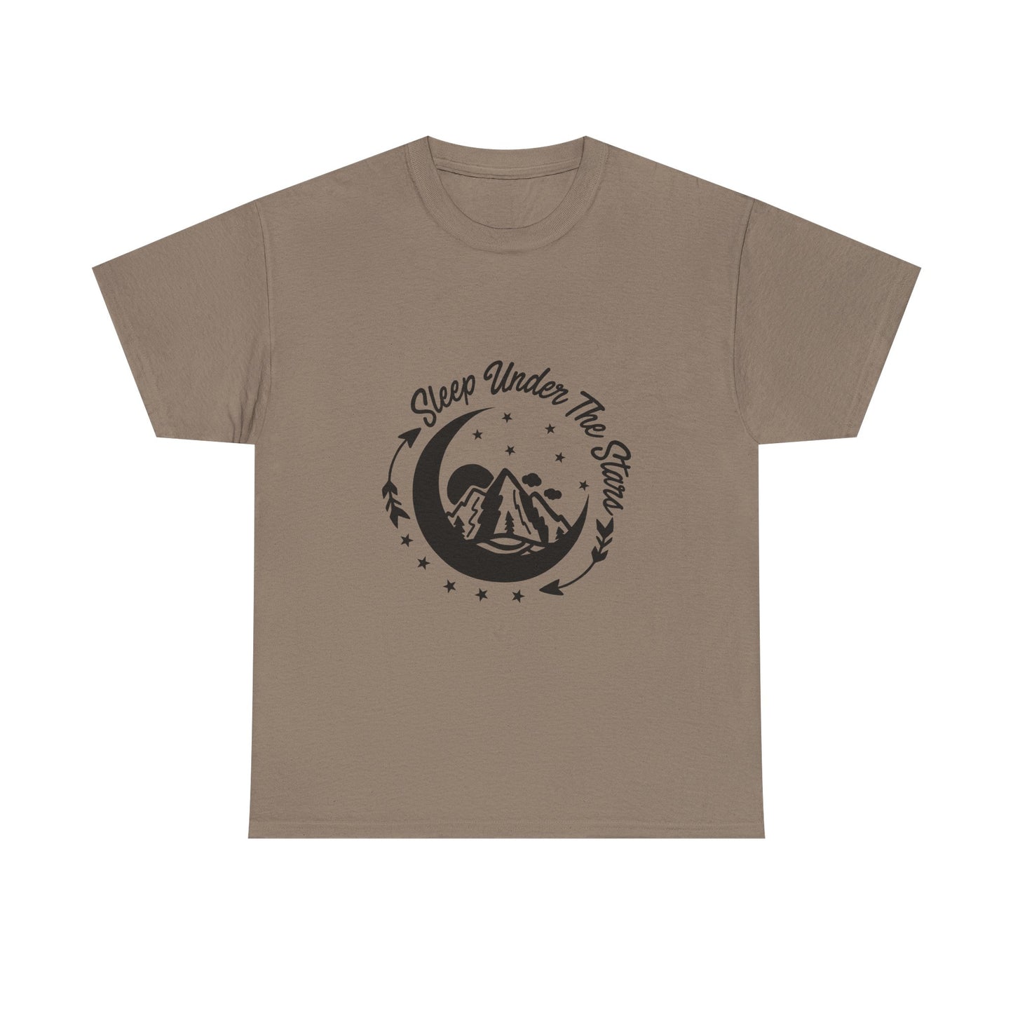 Adventure-Inspired Unisex Heavy Cotton Camping Tee - "Sleep Under The Stars"