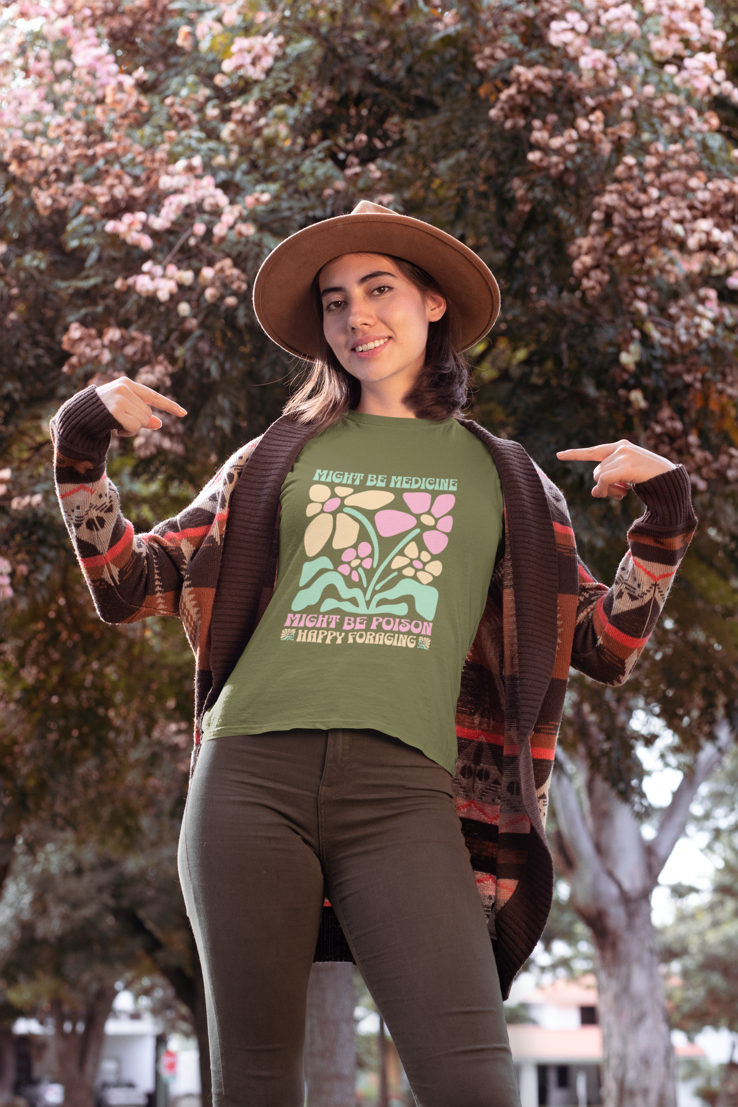 Happy Foraging Funny Graphic Tee
