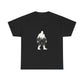 Keywords: Squatch silhouette t-shirt, Sasquatch graphic tee, unisex cotton shirt, wilderness explorer apparel, comfortable casual wear, mysterious creature design, sustainable fashion, outdoor enthusiast clothing.