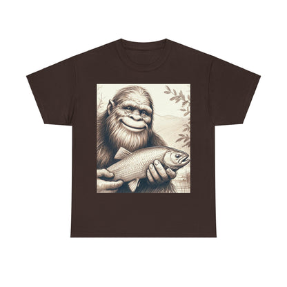 Bigfoot & His Fish Cotton Tee