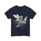 Keywords: Fairy chicken t-shirt, whimsical graphic tee, unisex cotton shirt, fantasy apparel, comfortable casual wear, enchanting clothing design, sustainable fashion, playful farm tee.