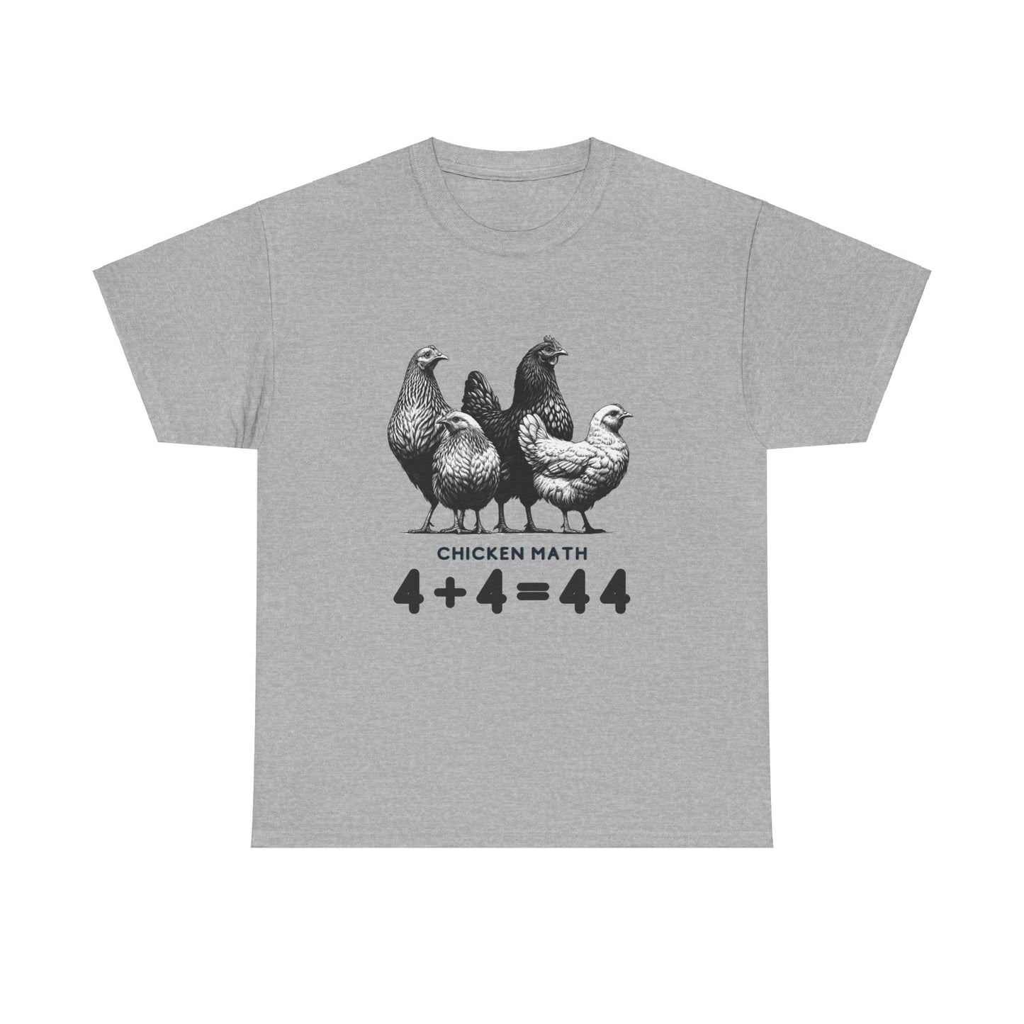 Keywords: Chicken graphic tee, farming humor shirt, unisex cotton tee, comfortable casual wear, poultry farmer apparel, sustainable fashion, funny chicken t-shirt, farm life clothing.