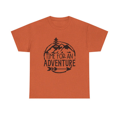Time for an Adventure Unisex Heavy Cotton Tee - Men's Camping Tee - Women's Camping Tee