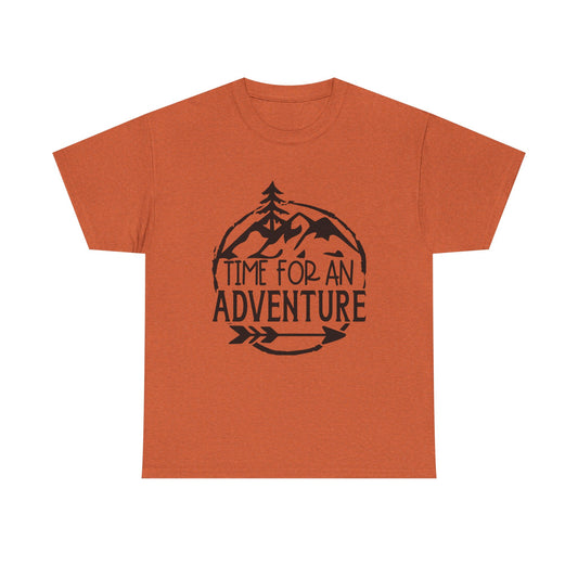 Time for an Adventure Unisex Heavy Cotton Tee - Men's Camping Tee - Women's Camping Tee