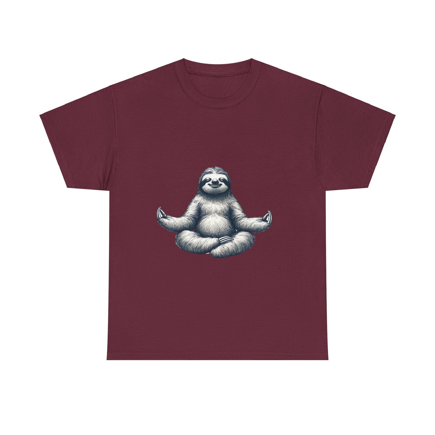 Meditating Sloth Cotton Tee