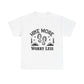Hiking Motivational Unisex Heavy Cotton Tee - 'Hike More Worry Less' | Men's Graphic Tee | Women's Graphic Tee
