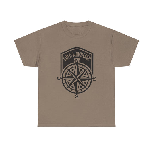 Wild Wanderer Unisex Heavy Cotton Tee | Adventure Spirit & Nature Inspired T-Shirt | Men's Graphic Tee | Women's Graphic Tee
