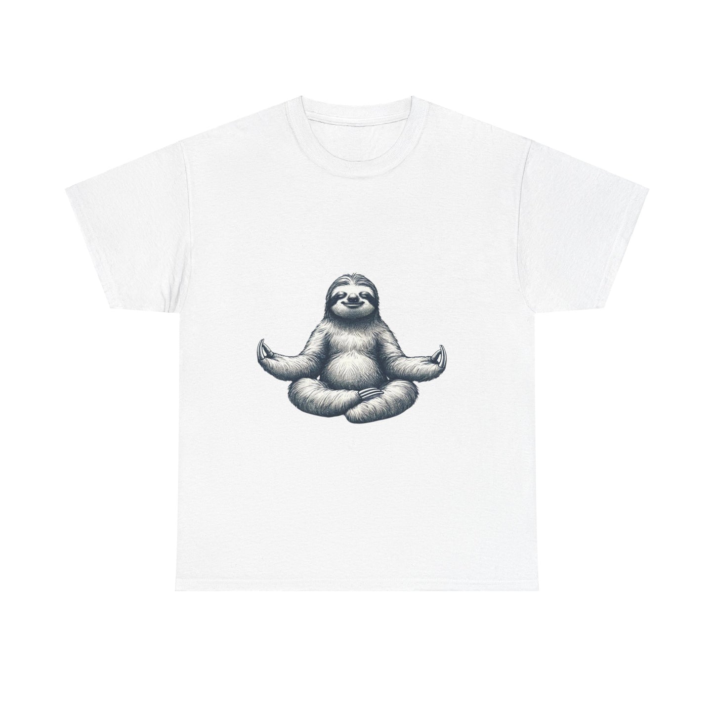 Meditating Sloth Cotton Tee