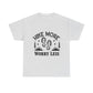 Hiking Motivational Unisex Heavy Cotton Tee - 'Hike More Worry Less' | Men's Graphic Tee | Women's Graphic Tee