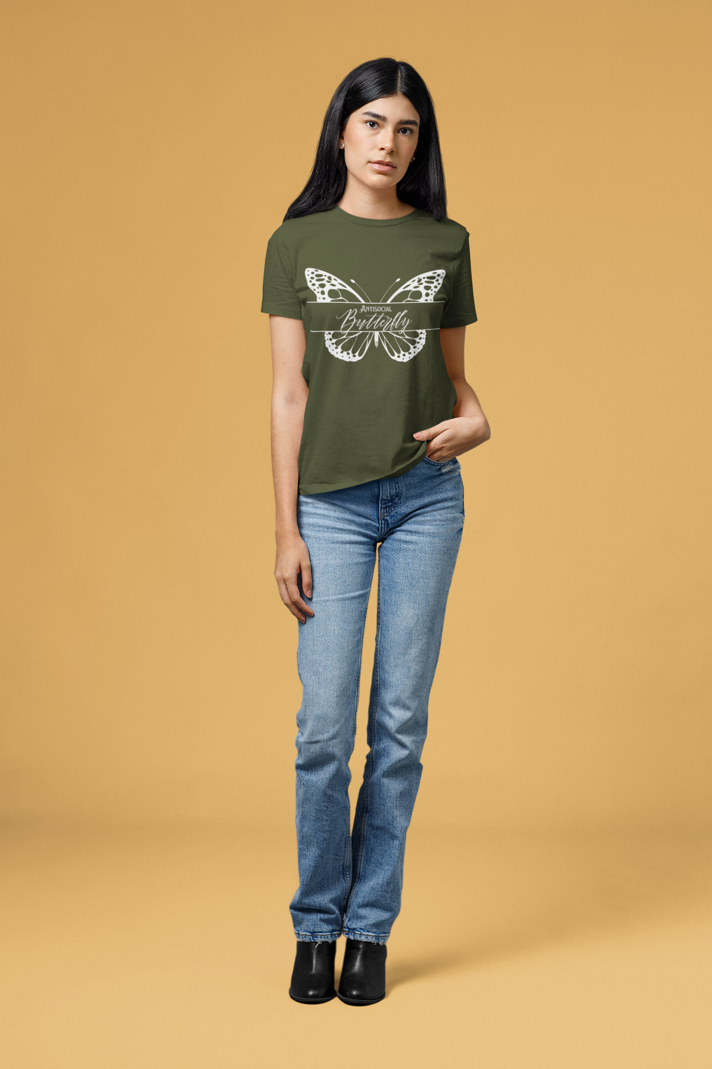 Antisocial Butterfly Cotton Tee