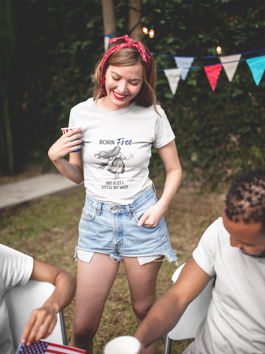 Born Free but a Little Bit Wild Cotton Tee