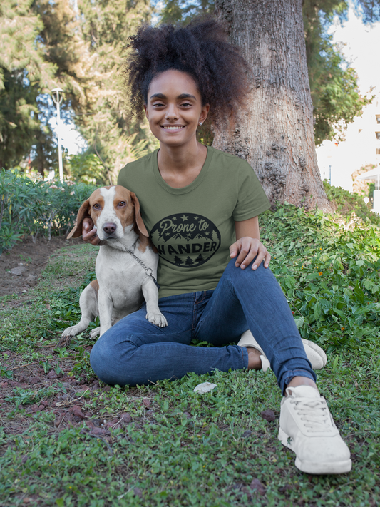 Prone to Wander Unisex Heavy Cotton Tee - Adventure & Nature Tee for Explorers