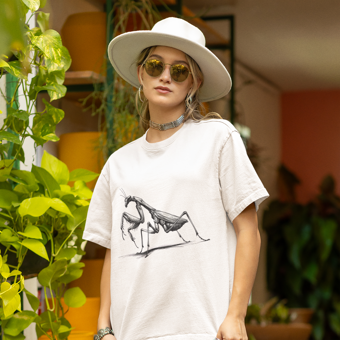 Praying Mantis Cotton Tee