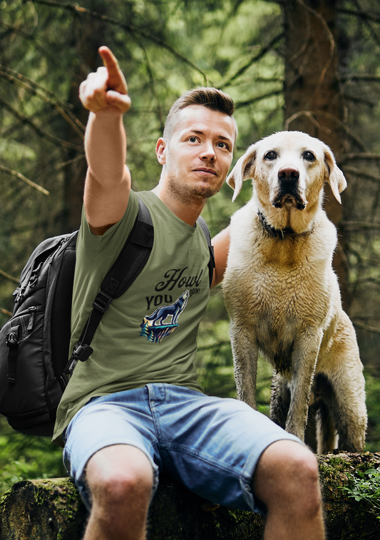 Howl You Doin'? Fun Wolf Graphic Tee