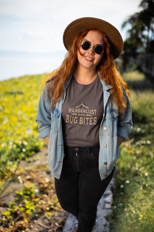 Wanderlust & Bug Bites Funny Graphic Tee