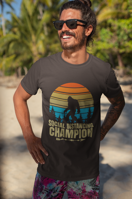 Social Distancing Champion Sasquatch Vintage Tee